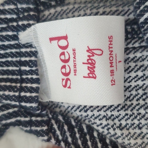 Seed Heritage Blue and White Striped Overalls - Picture 7 of 8